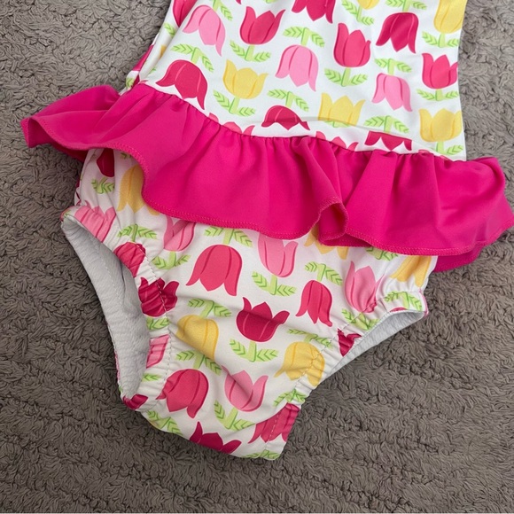 I play UPF 50+ One-Piece Tulip Swimsuit with Built in Swim Diaper - Picture 4 of 10